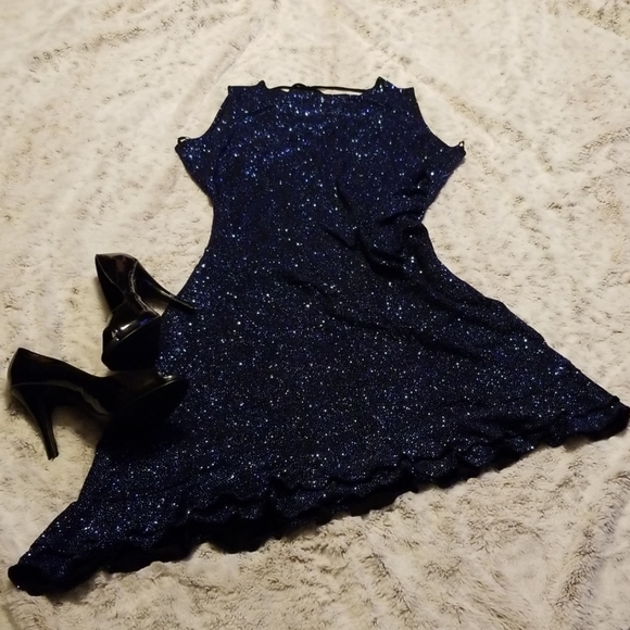 Taboo Dresses & Skirts - Size 3X Taboo Blue Sparkle Sleeveless Dress